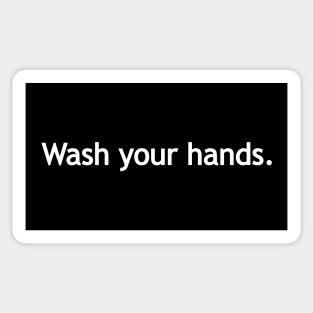 Wash your hands - white print Sticker